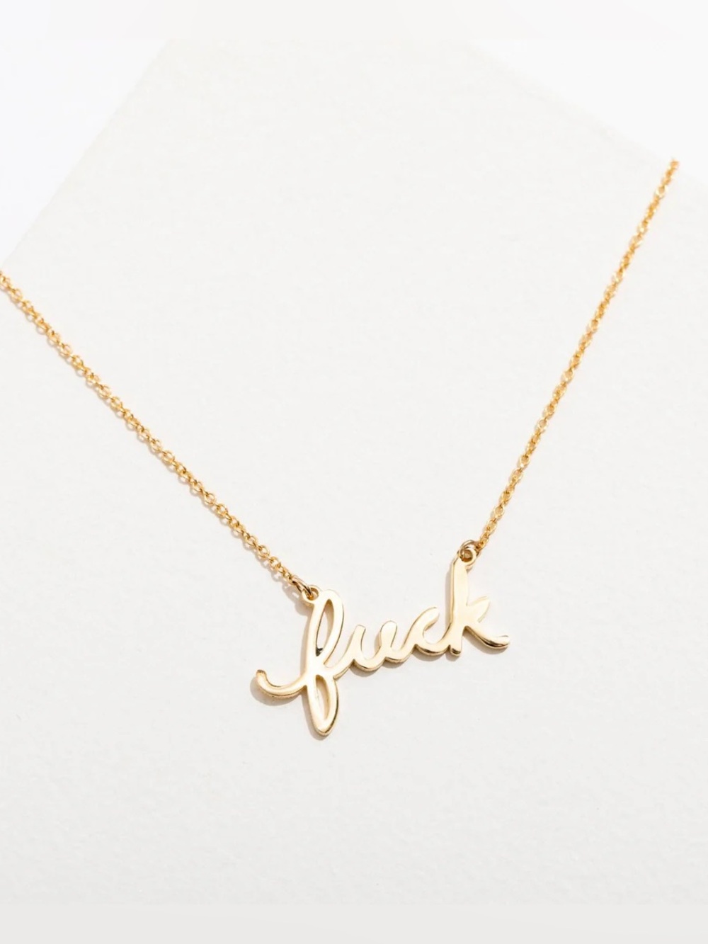 Larissa Loden F*ck Script Gold Necklace - Picture 3 of 5